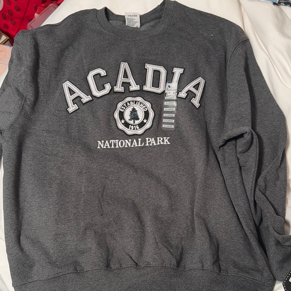 Gray Acadia National Park Sweater